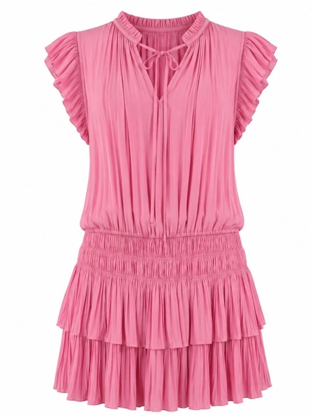 Current Air Pink Elastic Neckline Blouse